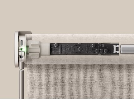 Motionblinds motor inside roller tube — acoustically tuned